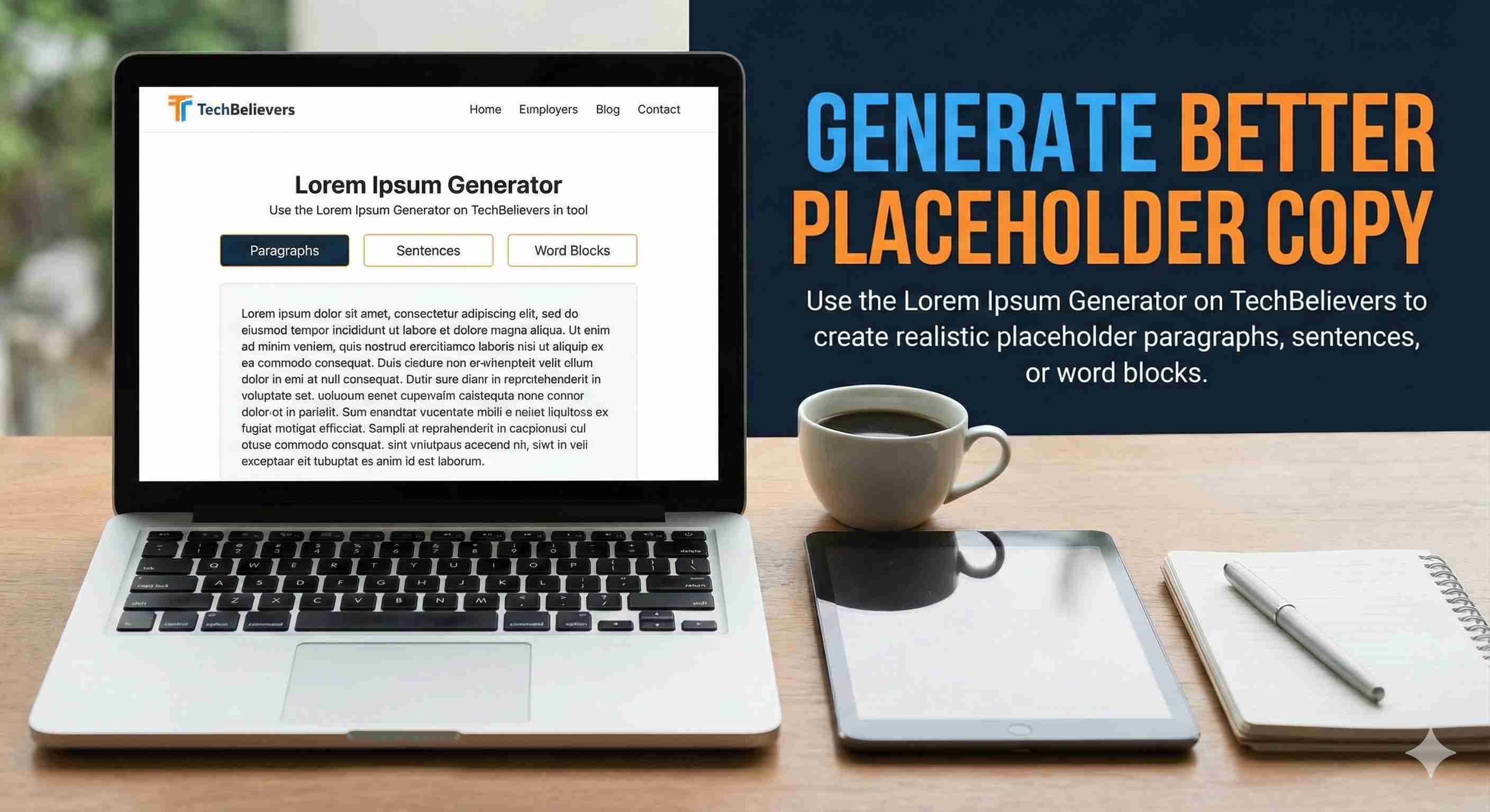 Generate Better Placeholder Copy with the Lorem Ipsum Generator