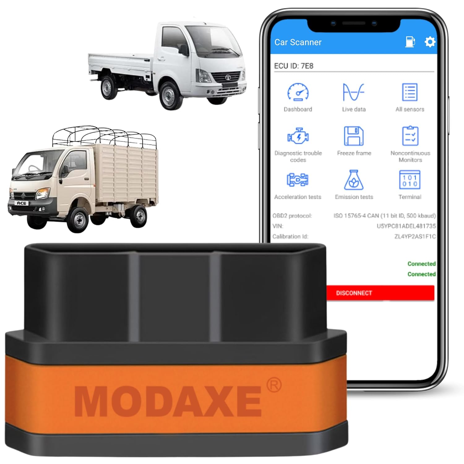 MODAXE Smart V2.2 OBD2 Bluetooth Scanner — Read Your Own Check-Engine Light