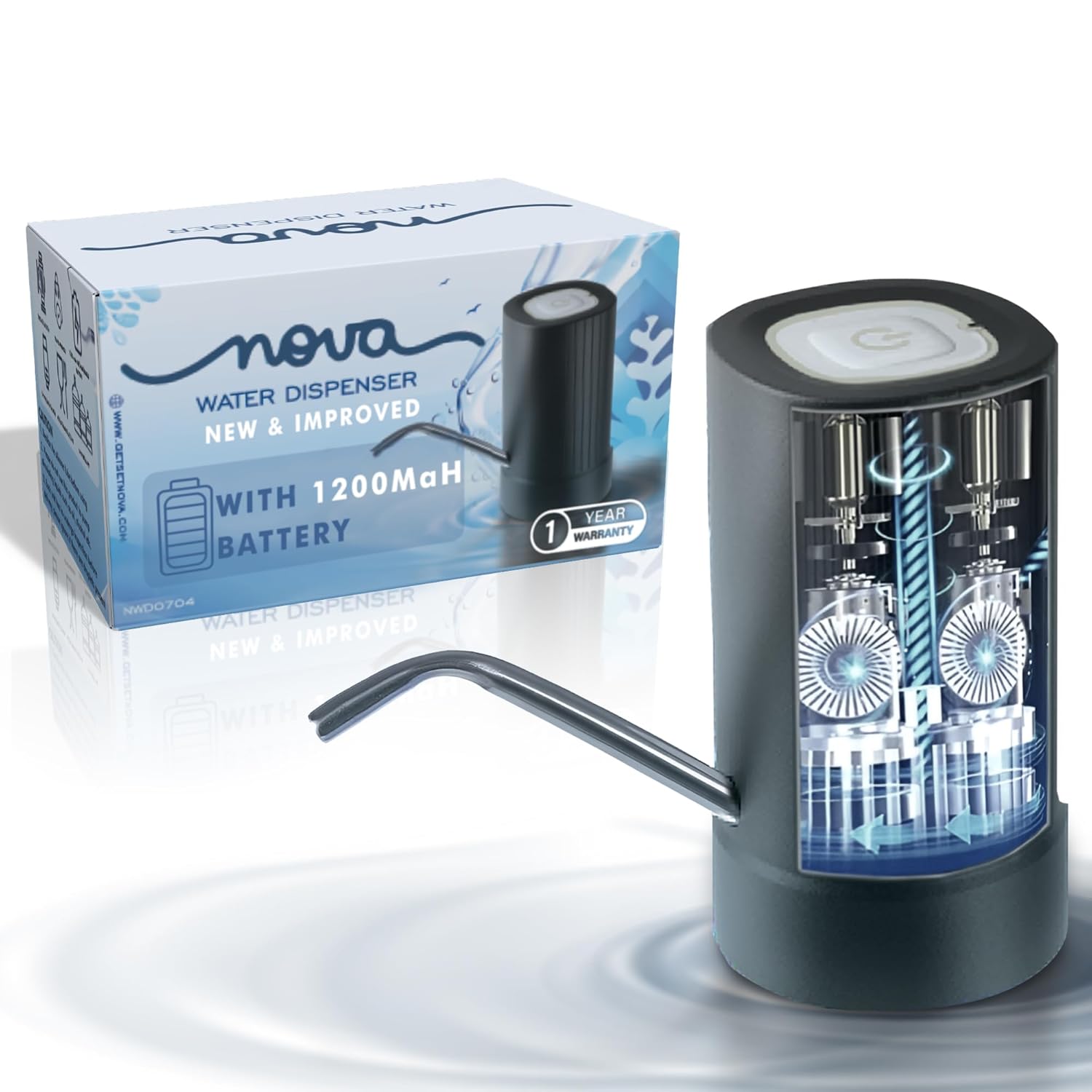 GetSetNova Automatic Electric Water Dispenser Pump for 20L Bottle