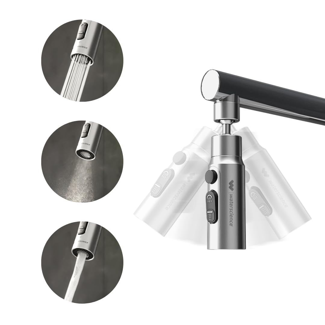 WaterScience Tap Extender for Kitchen Sink — 360° Rotation, Up to 70% Water Saving