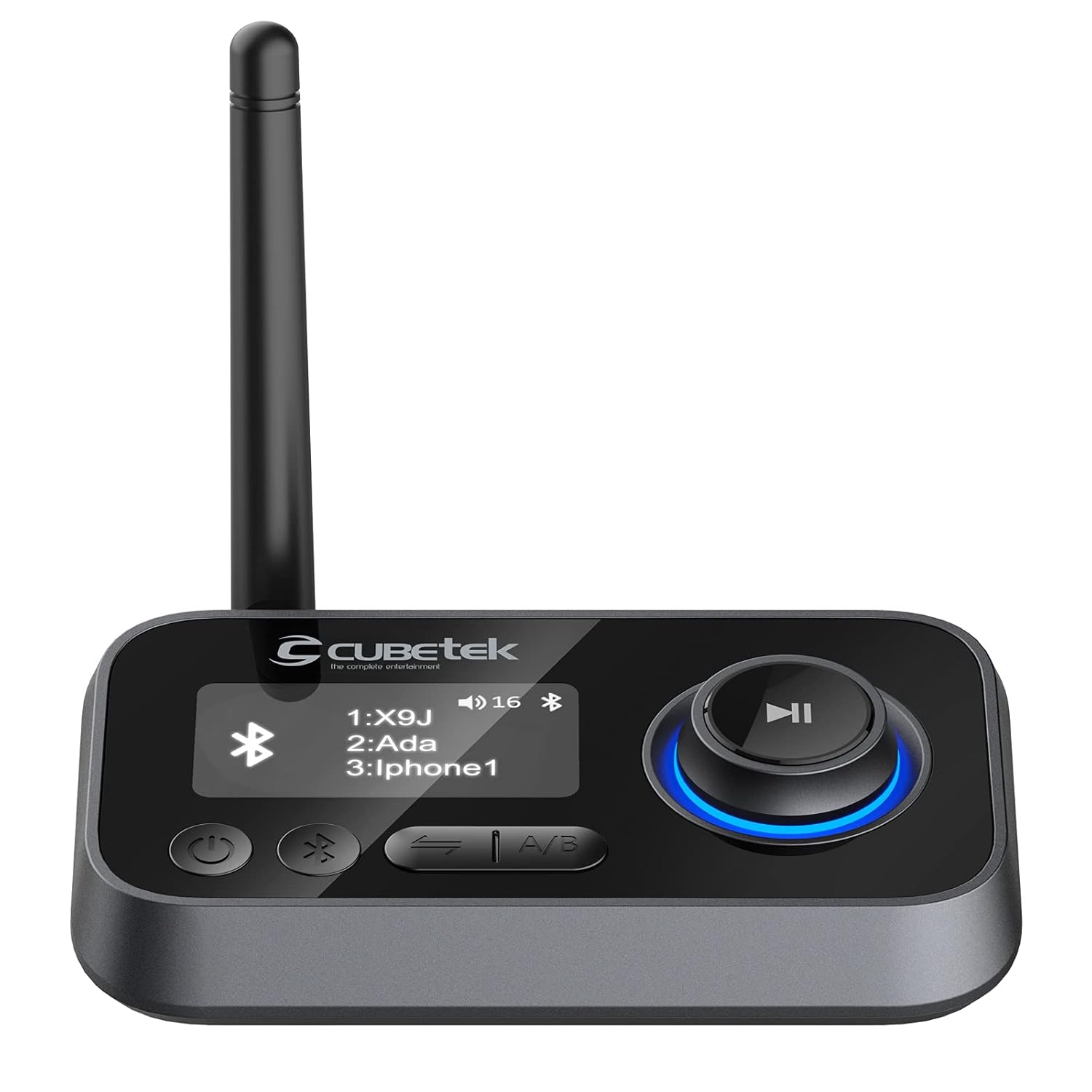 Cubetek 3-in-1 Bluetooth Transmitter & Receiver with LCD Display