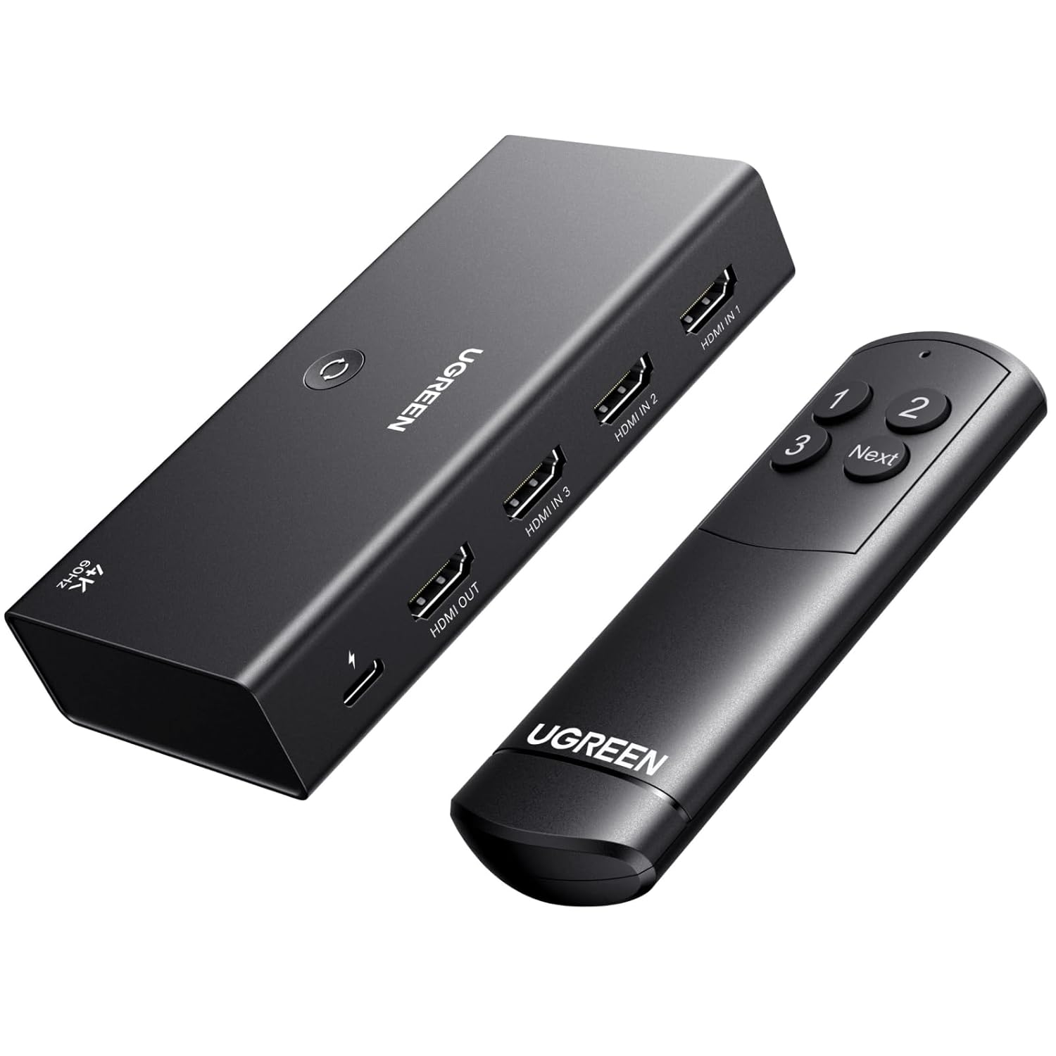 UGREEN HDMI Switch 3-in-1 Out, 4K@60Hz with Remote