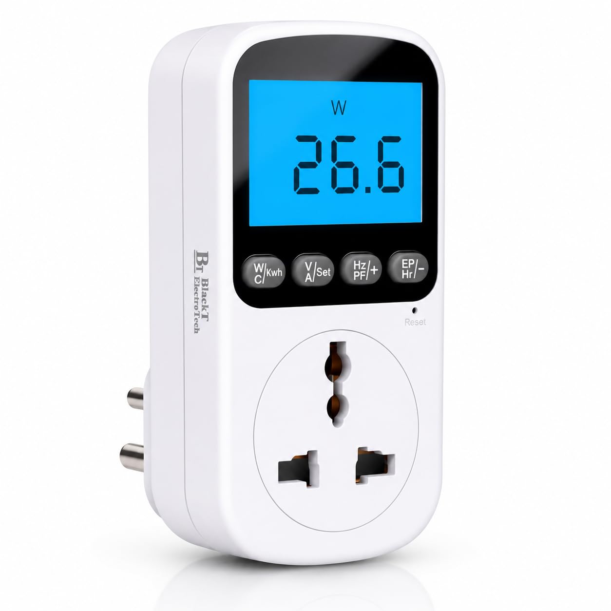 Blackt Electrotech BT72PM3 Plug-In Energy Meter (3-Pin, 230V)