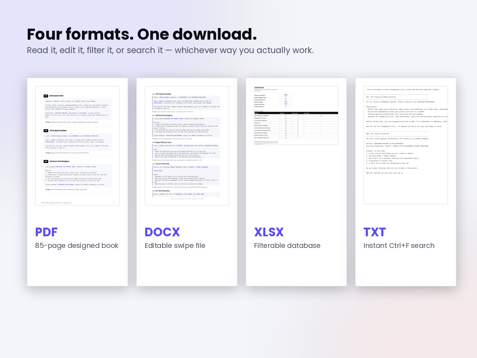 200 AI Prompts for Developers & Founders screen 5