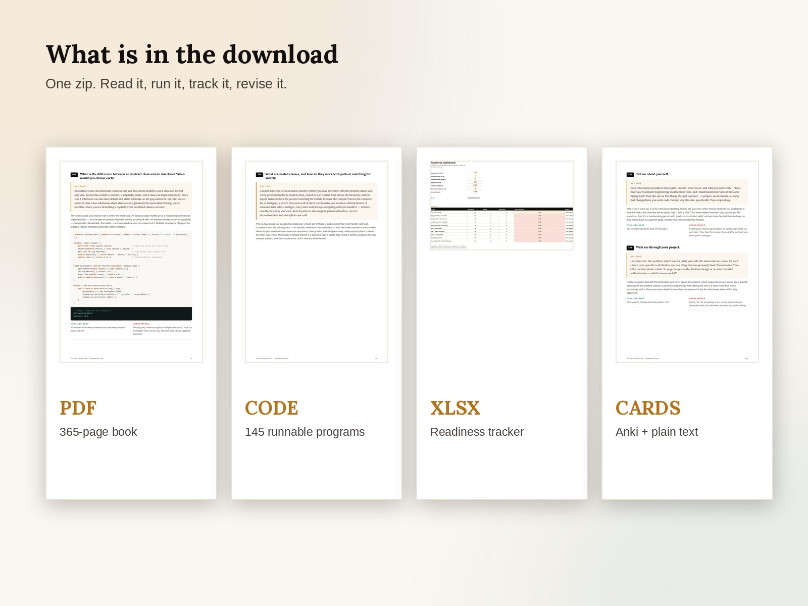 Java Interview Kit — 250 Questions & Answers screen 5