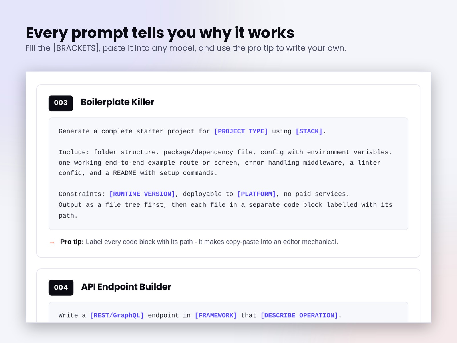 200 AI Prompts for Developers & Founders screen 4